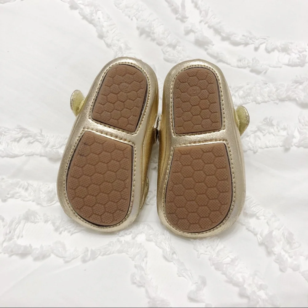 Baby Girls Soft Sole Leather Shoes T-Strap Mary Jane for Infant... SIZE 6-9m
